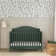 Davinci Charlie Modern Pine Wood and MDF 4-In-1 Convertible Crib in Forest Green