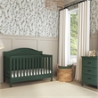 Davinci Charlie Modern Pine Wood and MDF 4-In-1 Convertible Crib in Forest Green