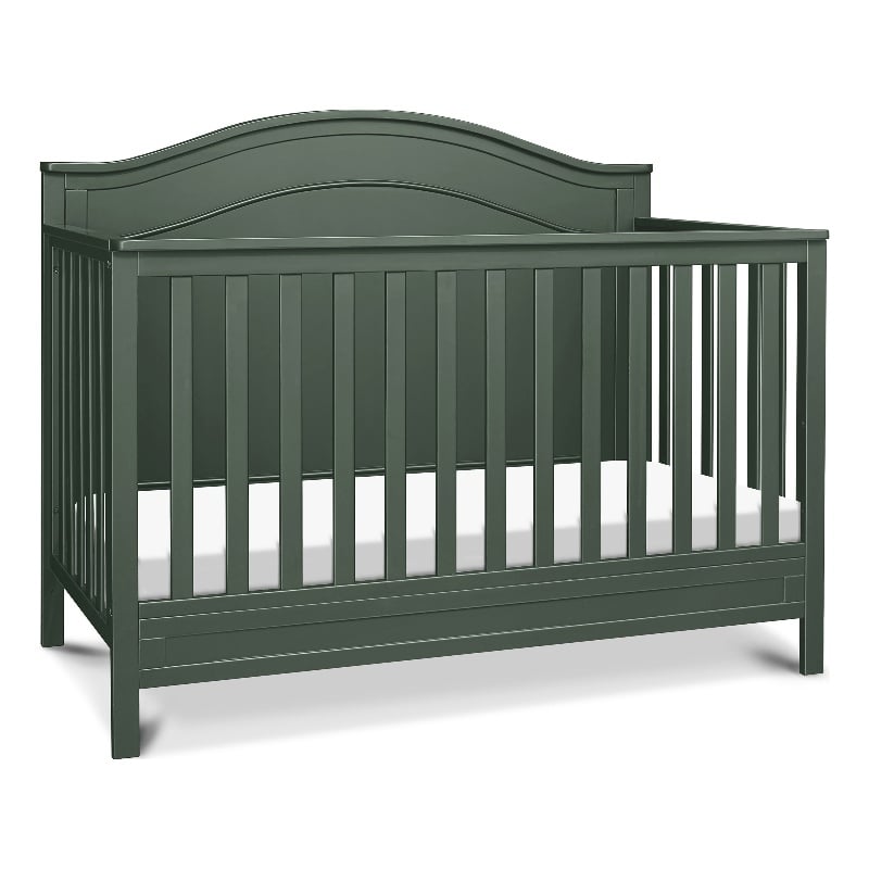 Davinci Charlie Modern Pine Wood and MDF 4-In-1 Convertible Crib in Forest Green