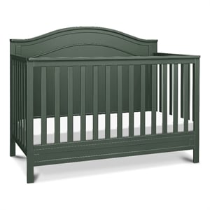 Davinci Charlie Modern Pine Wood and MDF 4-In-1 Convertible Crib in Forest Green