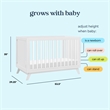 DaVinci Otto 3-in-1 Convertible Crib with Acrylic Slats in White