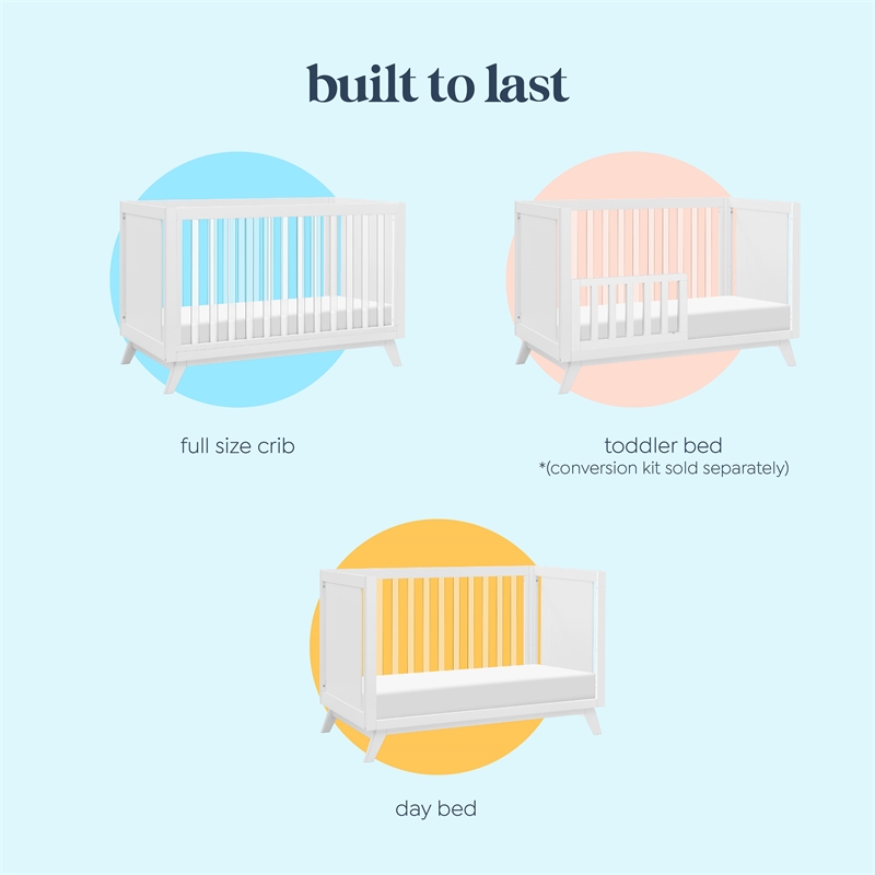 DaVinci Otto 3-in-1 Convertible Crib with Acrylic Slats in White