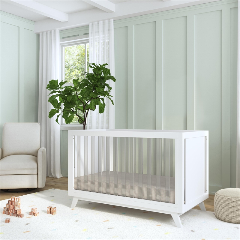 DaVinci Otto 3-in-1 Convertible Crib with Acrylic Slats in White