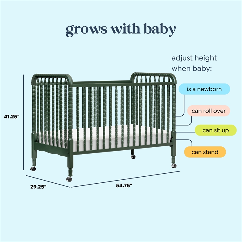 DaVinci Jenny Lind 3-in-1 Convertible Crib in Green