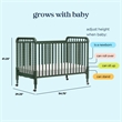 DaVinci Jenny Lind 3-in-1 Convertible Crib in Green