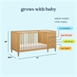 DaVinci Marley 3-in-1 Crib and Changer Combo in Light Brown