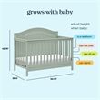 DaVinci Charlie 4-in-1 Convertible Crib in Green