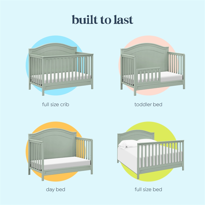 DaVinci Charlie 4-in-1 Convertible Crib in Green