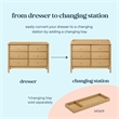 DaVinci Jenny Lind Spindle 6-Drawer Dresser in Light Brown