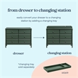 DaVinci Jenny Lind Spindle 6-Drawer Dresser in Green