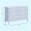 DaVinci Sammy Scallop 6-Drawer Dresser in Powder Blue