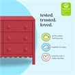 DaVinci Sammy Scallop 6-Drawer Dresser in Red