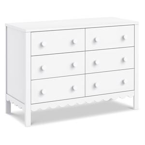 DaVinci Sammy Scallop 6-Drawer Dresser in White