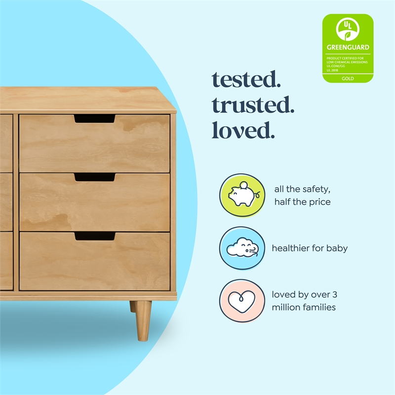 DaVinci Marley 6-Drawer Double Dresser in Honey