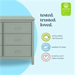DaVinci Charlie 6-Drawer Double Dresser in Little Sage