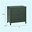 DaVinci Charlie 3-Drawer Dresser in Forest Green