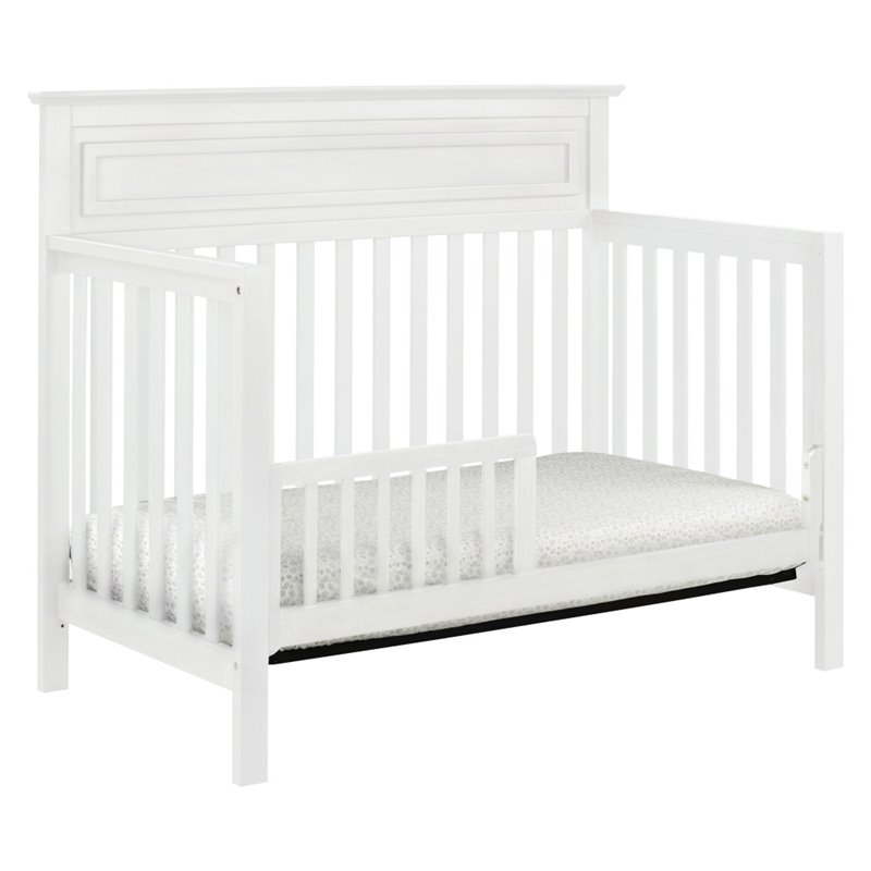 DaVinci Autumn Contemporary Pine Wood and MDF 4-in-1 Convertible Crib in White