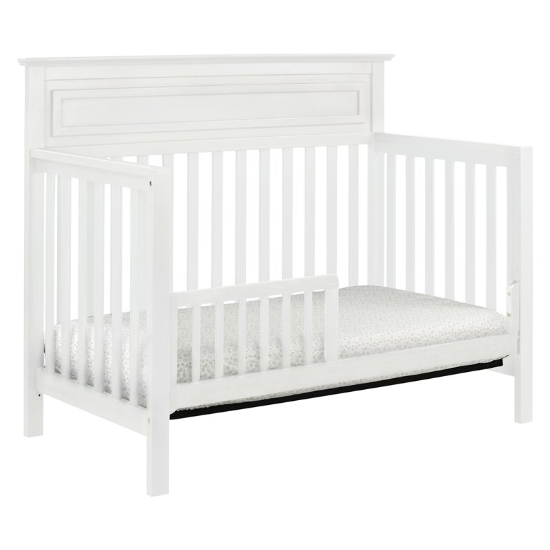 DaVinci Autumn Contemporary Pine Wood and MDF 4-in-1 Convertible Crib in White