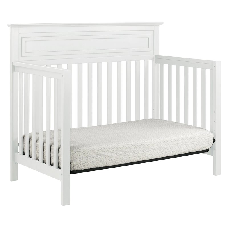DaVinci Autumn Contemporary Pine Wood and MDF 4-in-1 Convertible Crib in White