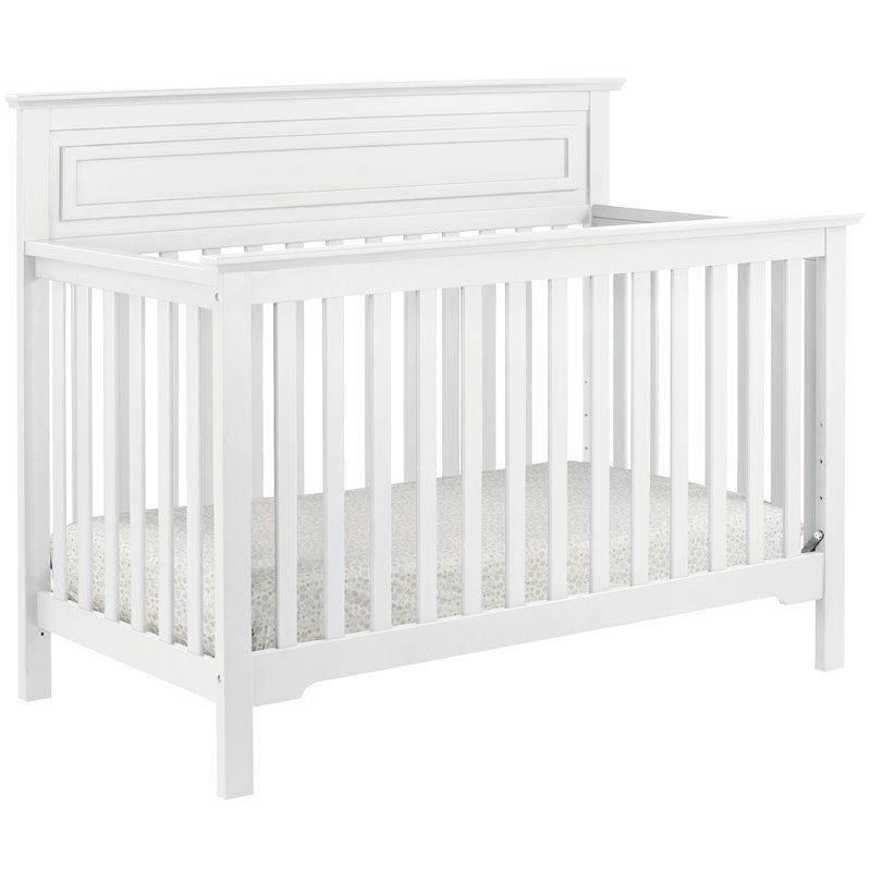 DaVinci Autumn Contemporary Pine Wood and MDF 4-in-1 Convertible Crib in White