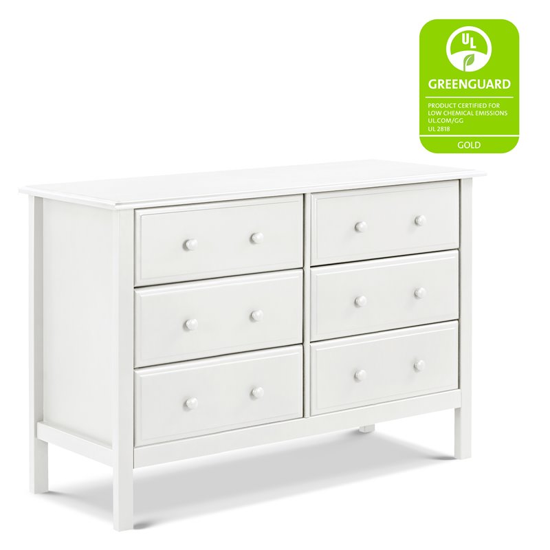 DaVinci Jayden 6-Drawer Double Wide Dresser in White