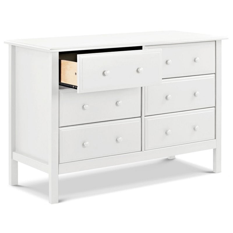 DaVinci Jayden 6-Drawer Double Wide Dresser in White