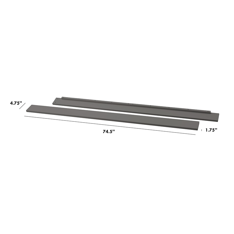 DaVinci Hidden Hardware Twin-Full Size Bed Conversion Kit in Slate