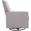 DaVinci Piper Recliner and Swivel Glider in Gray with Cream Piping