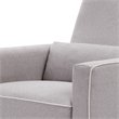 DaVinci Piper Recliner and Swivel Glider in Gray with Cream Piping