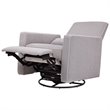 DaVinci Piper Recliner and Swivel Glider in Gray with Cream Piping