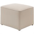 DaVinci Olive Glider and Ottoman in Cream with Piping