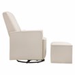 DaVinci Olive Glider and Ottoman in Cream with Piping