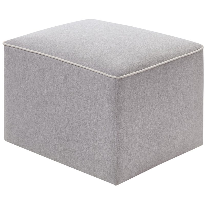 DaVinci Olive Glider and Ottoman in Gray Fabric
