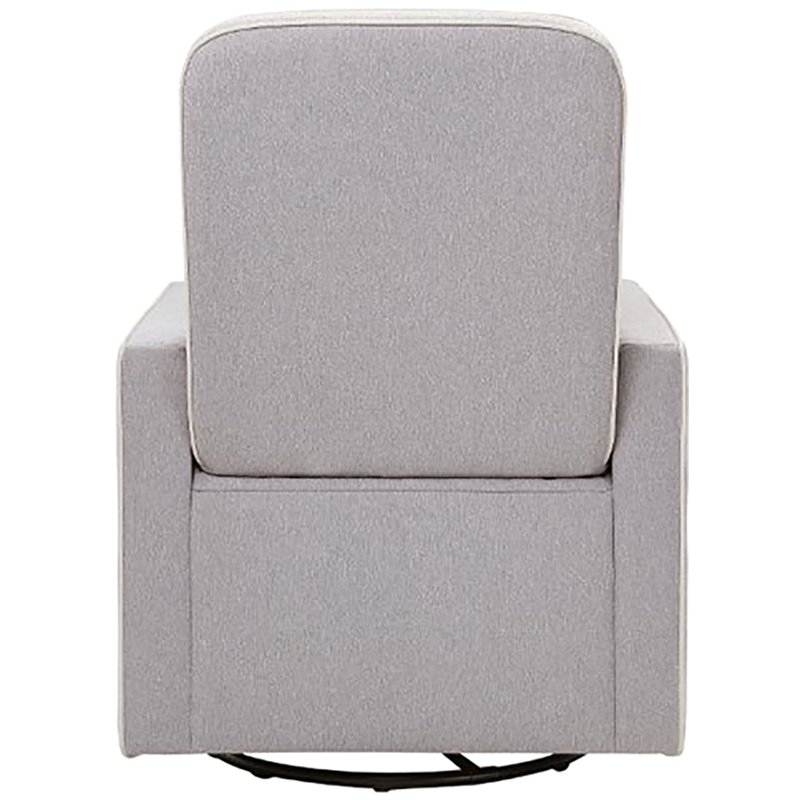 DaVinci Olive Glider and Ottoman in Gray Fabric