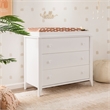 Babyletto Sprout 3 Drawer Wooden Dresser with Removable Changing Tray in White