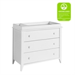Babyletto Sprout 3 Drawer Wooden Dresser with Removable Changing Tray in White