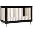 Babyletto Lolly 3-in-1 Convertible Crib with Toddler Bed Conversion Kit in Black