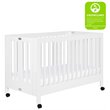 Babyletto Maki Full Portable Crib with Toddler Bed Conversion Kit in White