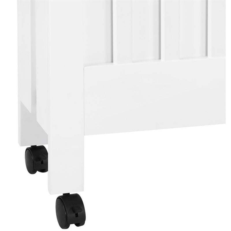 Babyletto Maki Full Portable Crib with Toddler Bed Conversion Kit in White