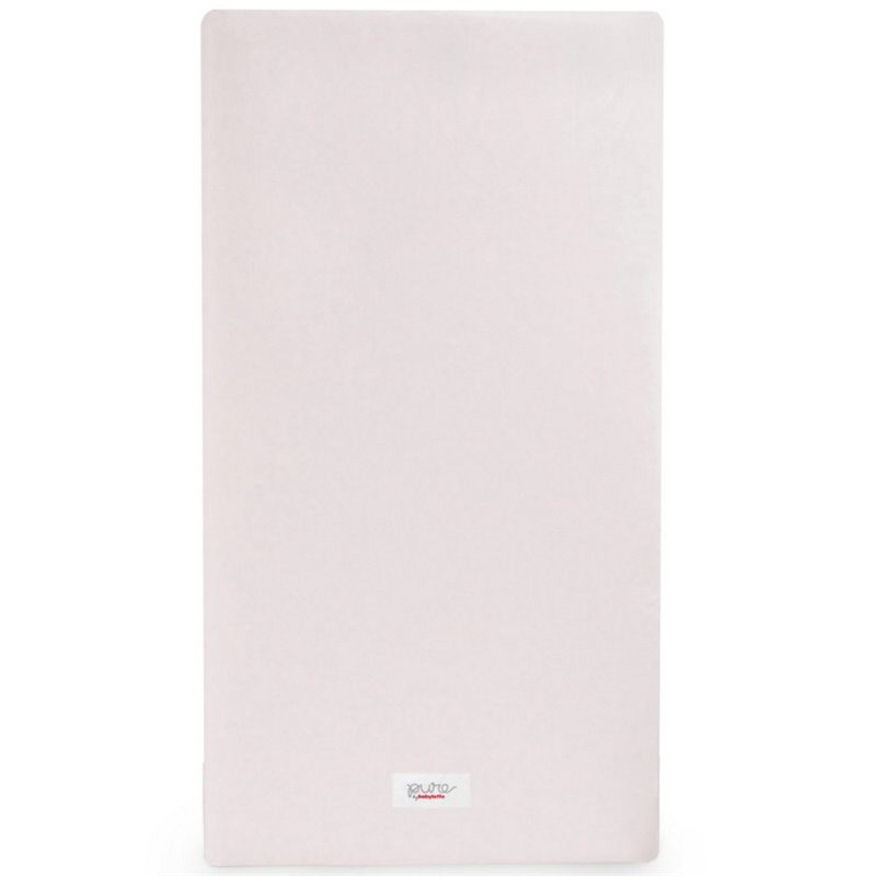 Babyletto Pure Core Crib Mattress with Dry Waterproof Pink Cover -2-Stage