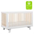 Hudson 3-in-1 Convertible Crib with Toddler Bed Conversion Kit - White/Natural