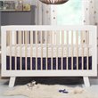 Hudson 3-in-1 Convertible Crib with Toddler Bed Conversion Kit - White/Natural