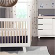 Hudson 3-in-1 Convertible Crib with Toddler Bed Conversion Kit - White/Natural