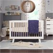Hudson 3-in-1 Convertible Crib with Toddler Bed Conversion Kit - White/Natural