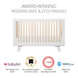 Hudson 3-in-1 Convertible Crib with Toddler Bed Conversion Kit - White/Natural