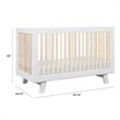 Hudson 3-in-1 Convertible Crib with Toddler Bed Conversion Kit - White/Natural