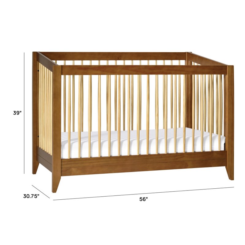 Sprout 4-in-1 Convertible Crib & Toddler Bed Conversion Kit Chestnut/Natural
