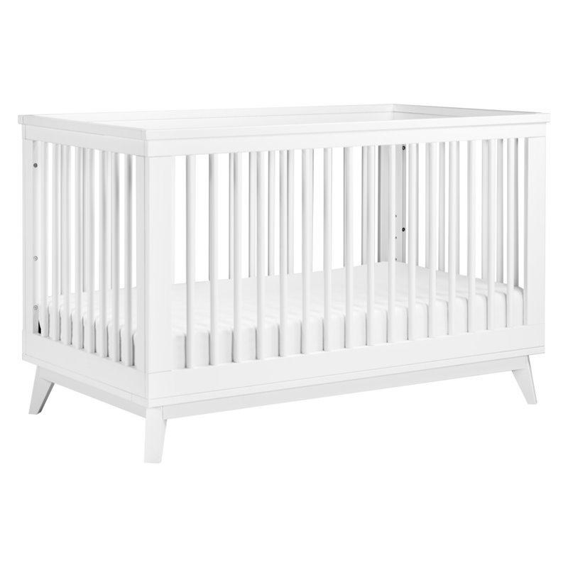 Scoot 3 in 1 Convertible Crib with Toddler Bed Conversion Kit in White