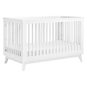 Scoot 3 in 1 Convertible Crib with Toddler Bed Conversion Kit in White
