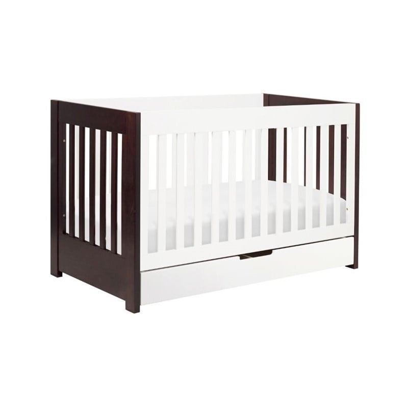   Convertible Wood Two tone Espresso/White Crib 048517005644  